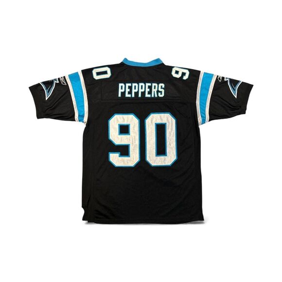 Carolina Panthers Football Jersey Mens 52 Black NFL Julius Peppers 90 Reebok - Picture 2 of 9